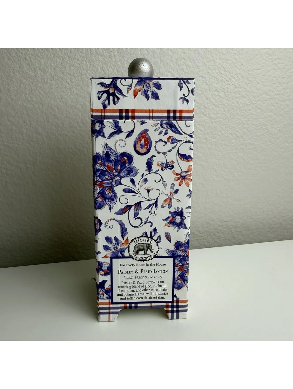 Michel Design Works Paisley & Plaid Hand Body Lotion 8 oz Shea Butter Gift Box
